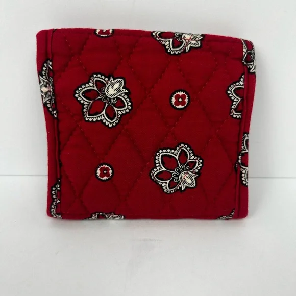 Quilted Red Floral Vera Bradley Wallet Handkerchief Boho Retired - Picture 2 of 4